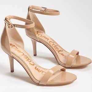 Sam Edelman Leather Patti Ankle Sandal Heels 6.5W  or 7